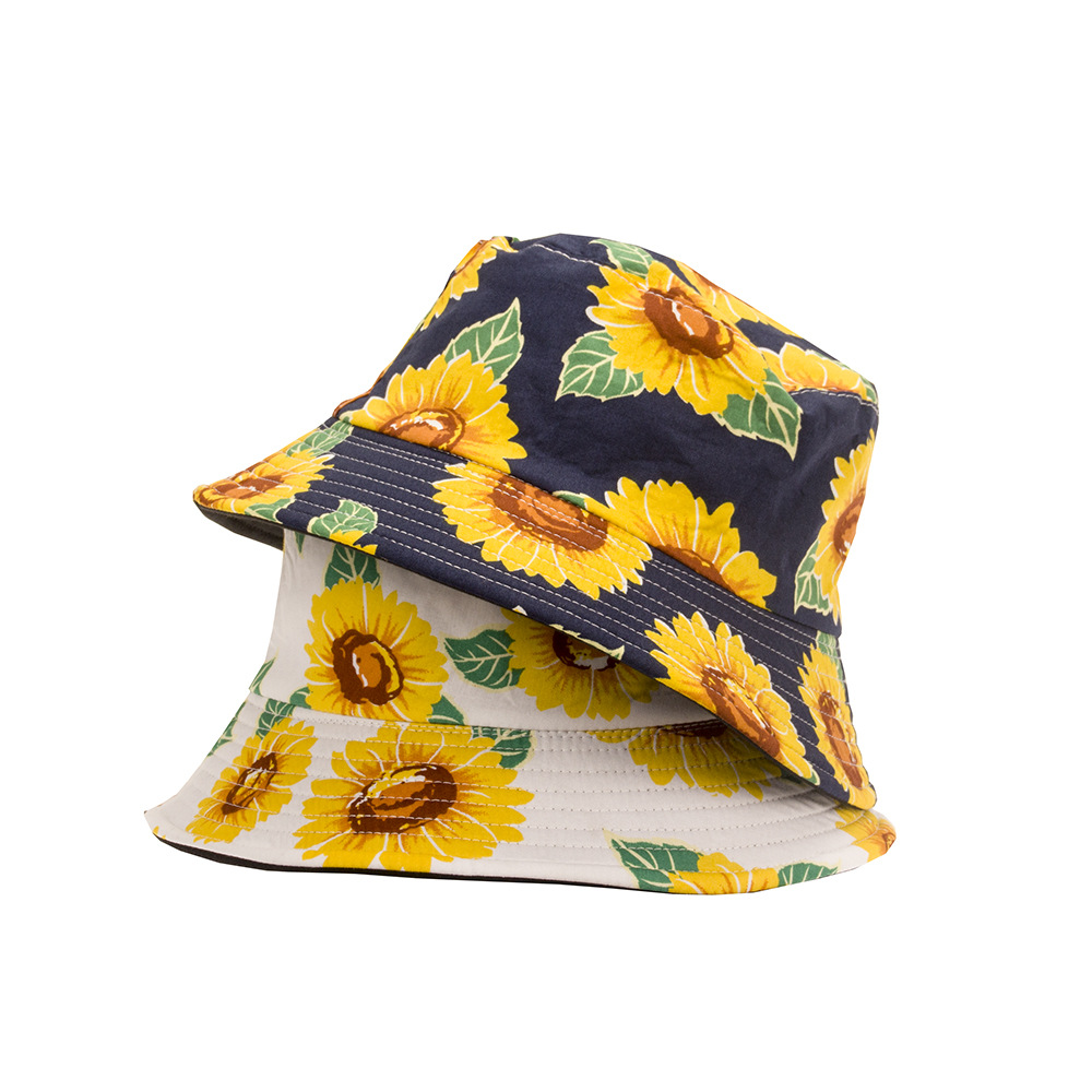 向日葵帽子女太阳帽夏季防晒日系草编防晒帽遮阳草帽太阳花渔夫帽