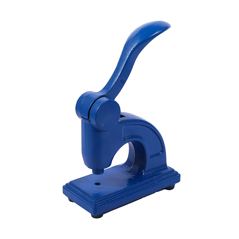 手动钢印架蓝色铸铁钢印架子批发铜片材料批发