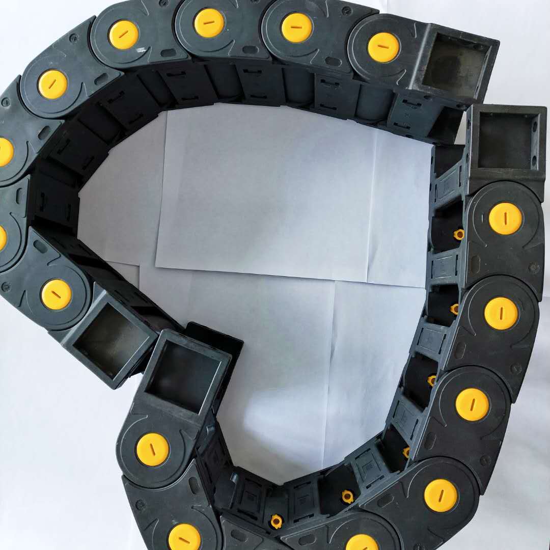 直供工程增强尼龙拖链 半封闭机床电缆拖链 全封闭机床塑料链条