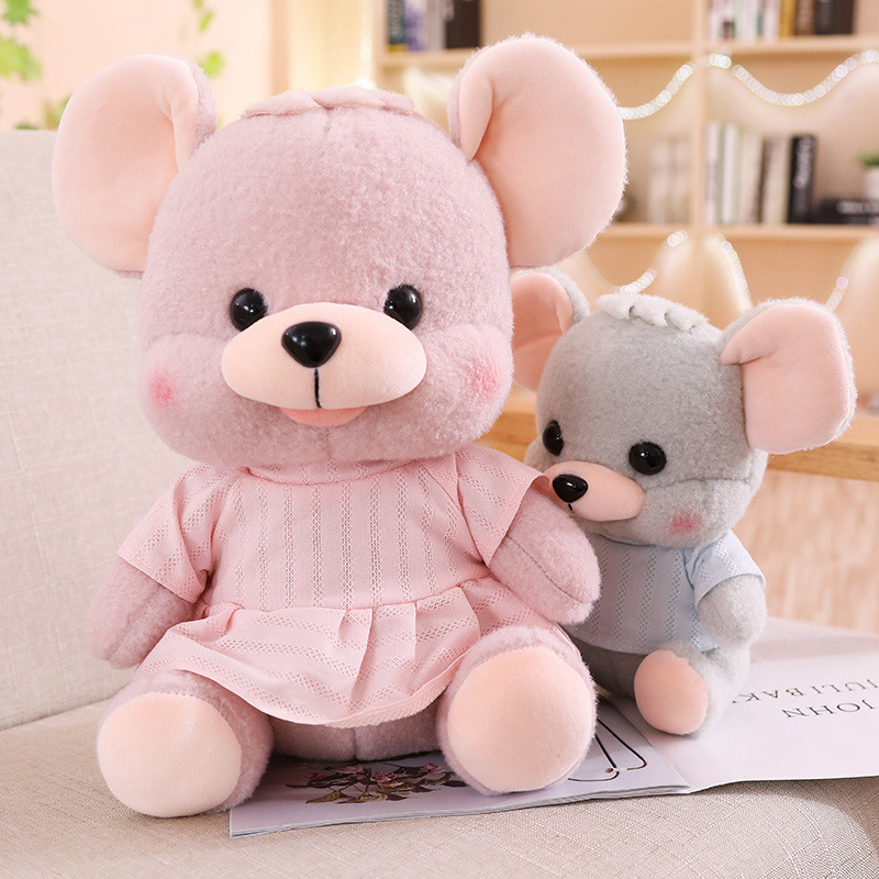 可爱老鼠公仔类小老鼠毛绒玩具老鼠玩偶布娃娃抓机儿童玩具礼物