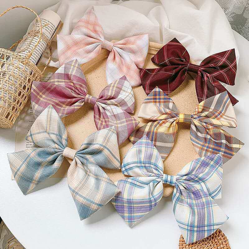 jk制服大蝴蝶结发夹领结女网红夹子头饰日系少女发饰地摊夜市批发