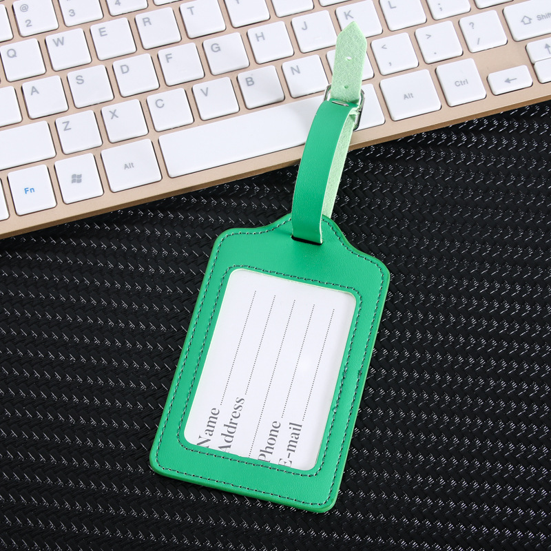 pu皮革行李箱托运挂牌创意行李牌多功能定制印宣传广告logo登机牌