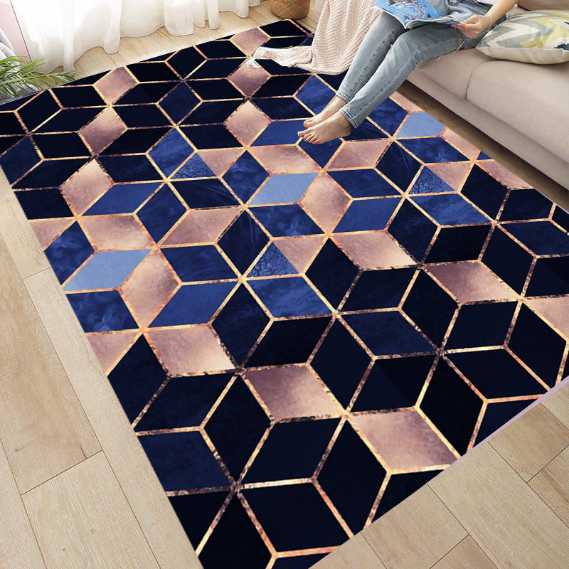 Auspicious Deer Living Room Bedroom Carpet Doormat Luxury Crystal Velvet 3D Printed Carpet Nordic Style Carpet Non-Slip Washed