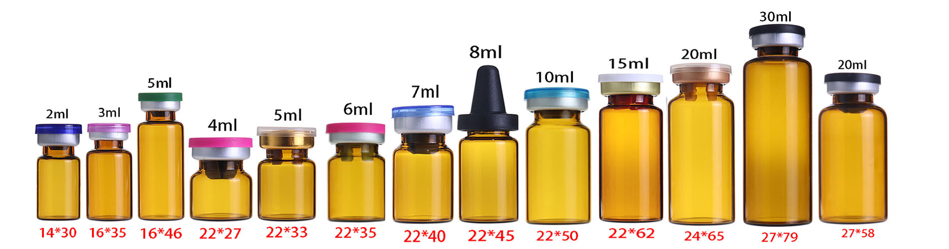 现货批发管制透明卡口西林瓶 30ml西林瓶 玻尿酸原液瓶 抗生素瓶