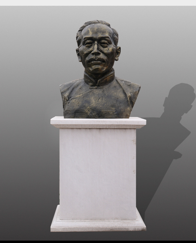 定制铜雕胸像学校人物名人半身像手工铸铜景观小品城市人物头像