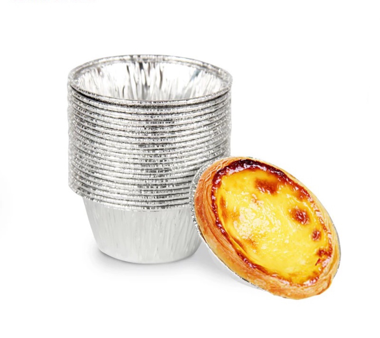 烘培模具一次性锡纸蛋挞布丁杯发糕模深款圆形锡纸盒烤鸡蛋圆形