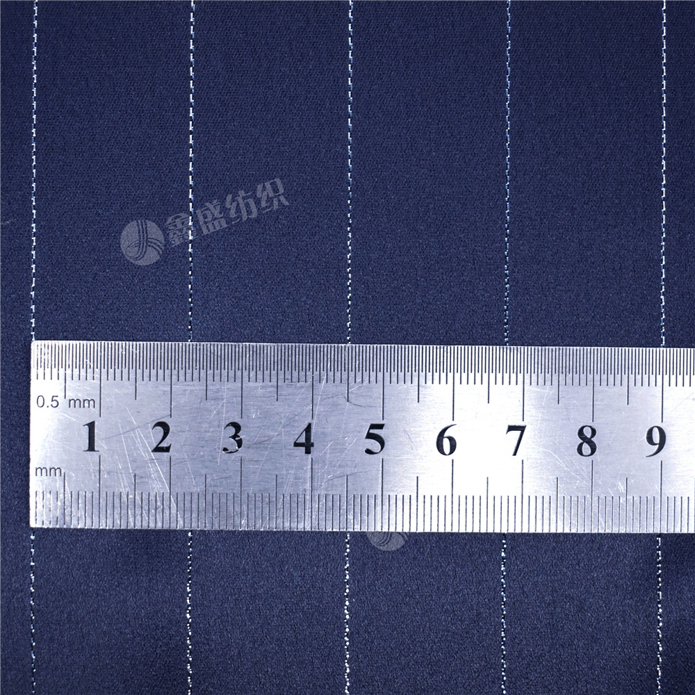 春秋季面料醋酸锻竖条纹2cm宽度缎面亮丝银丝仿桑蚕