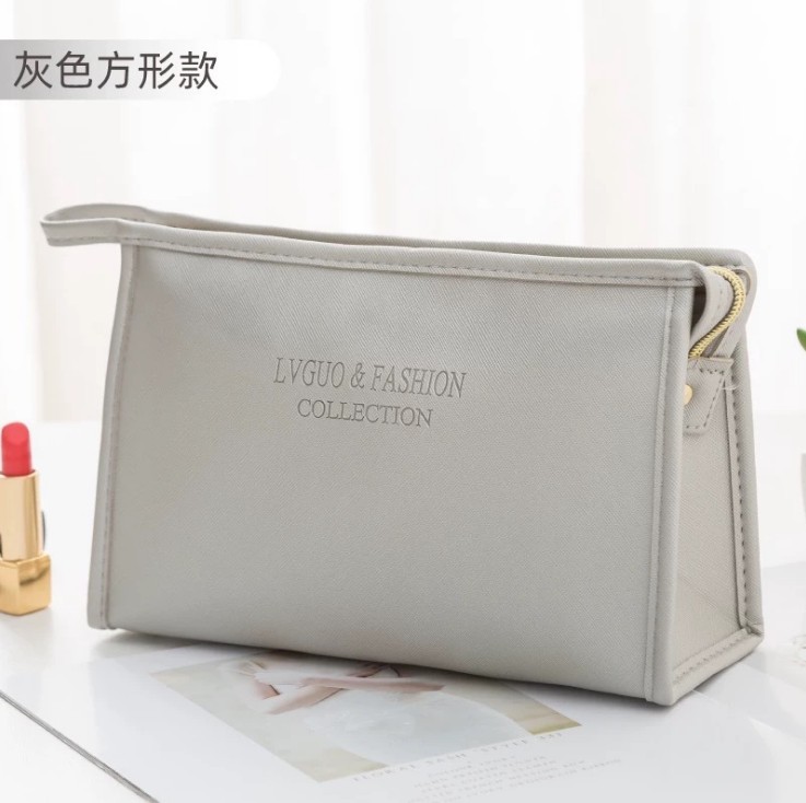Factory Wholesale Korean New Cross Pattern PU Leather Cosmetic Bag Travel Storage Cosmetic Bag Set Logo
