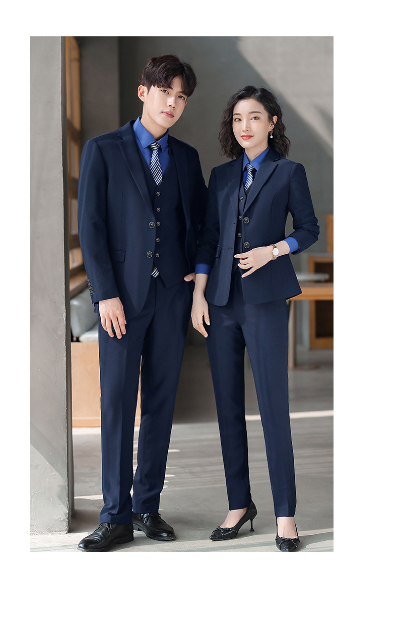 职业装套装男女同款西装三件套售楼部西服工装银行工作服商务正装