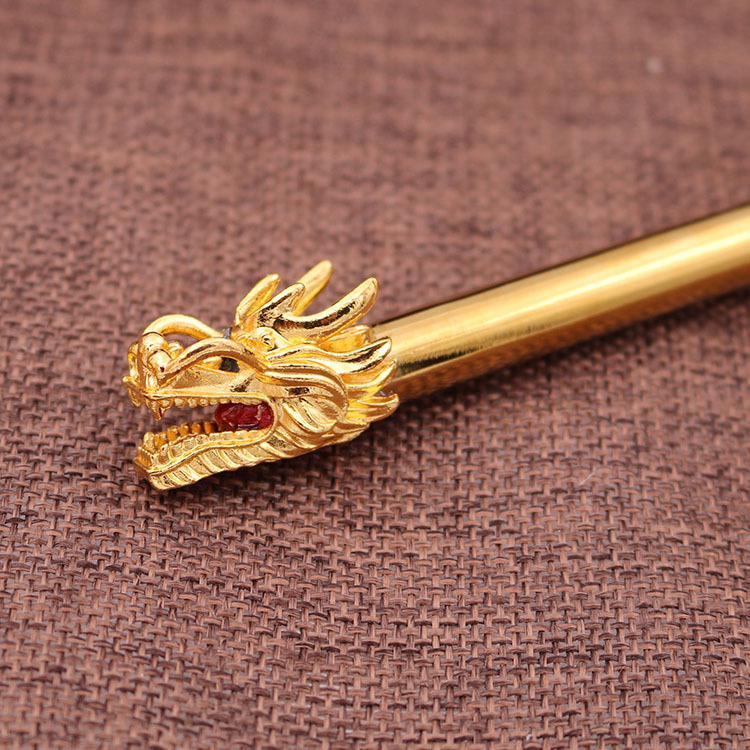 新款龙头折叠式纯铜寻龙尺探测棒水脉仪磁场探测辅助罗盘工具