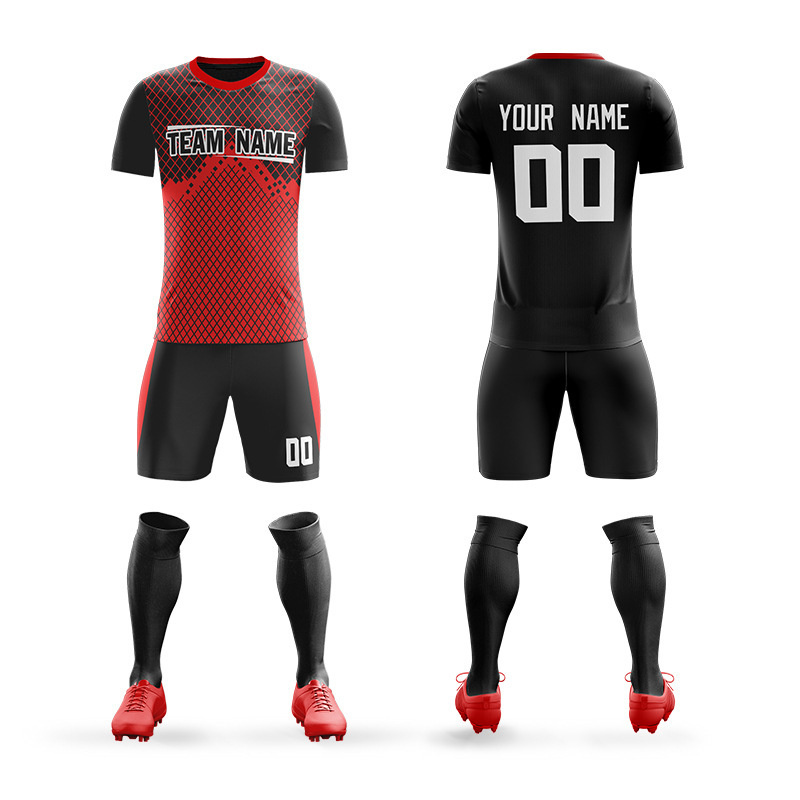 新款全身印花热升华定制球员版足球服速干排汗球衣运动球服厂定制