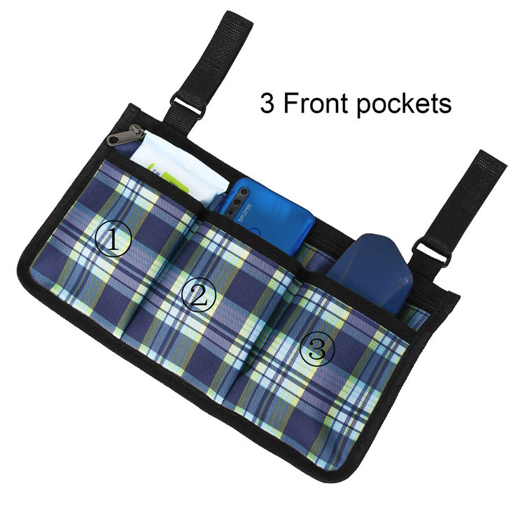 漫天多功能多色春亚纺办公椅收纳包 轮椅侧边悬挂收纳袋跨境货源