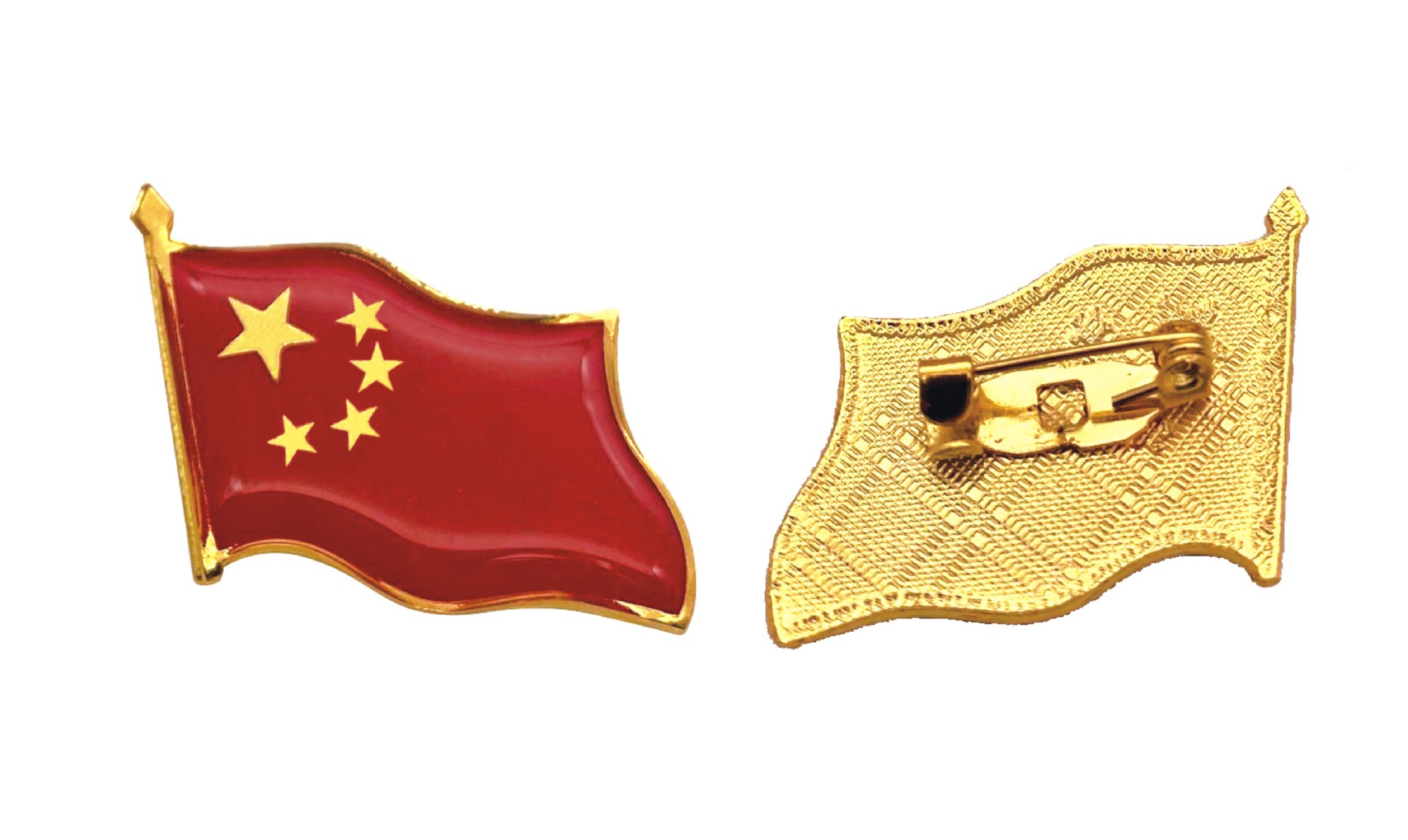 爱国胸针女中国风国旗徽章胸章胸牌五星红旗四方红旗爱心红旗徽章