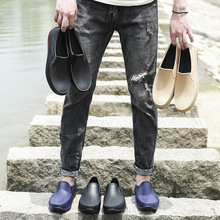 新款低帮雨鞋男时尚短筒软底耐磨塑胶工作水鞋防滑防水厨房胶鞋