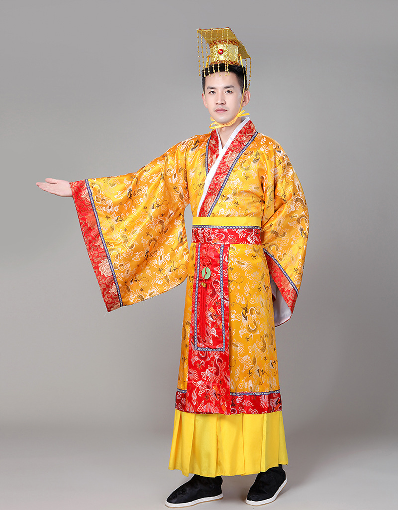 南水岸唐朝皇帝服装古装秦朝汉武帝古代龙袍太子男士古装演出戏服