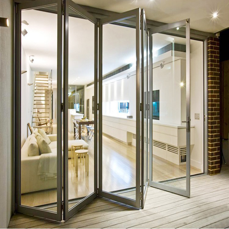 厂家铝合金折叠门别墅客厅隔热隔音落地门窗客厅厨房玻璃隔断