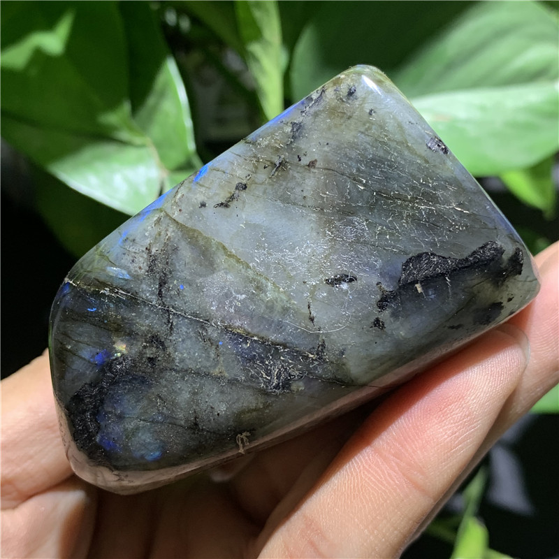 天然灰月光石拉长石原石毛料打磨抛光观赏奇石摆件矿石教学标本