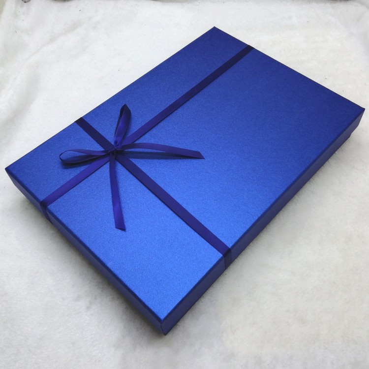蓝色礼物盒子特大超大号相册画册礼品盒t桖衬衫a43书本丝巾包装盒