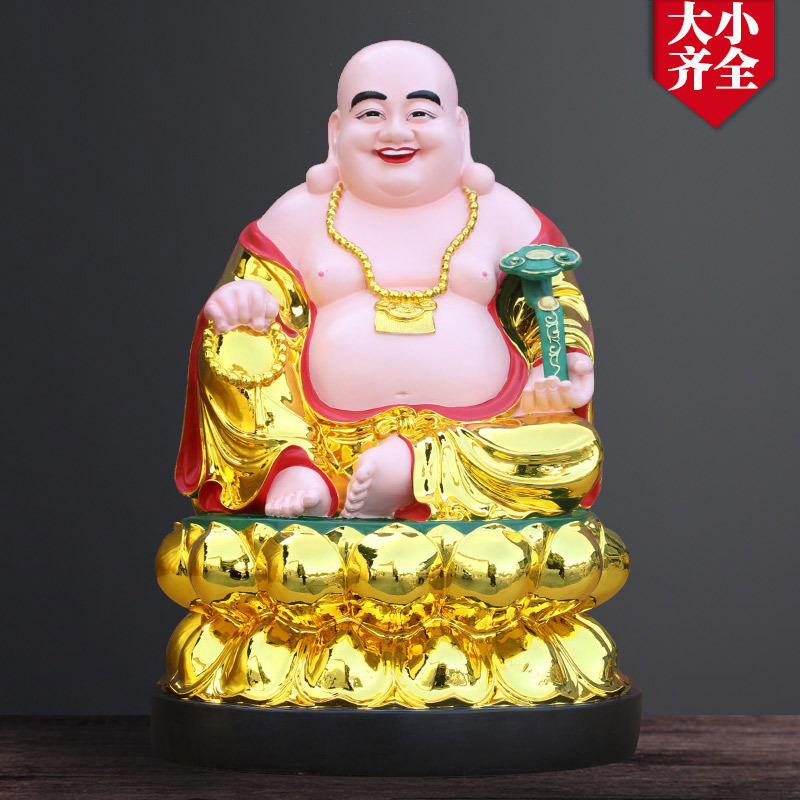 大肚弥勒佛树脂摆件开口开心笑佛居家店铺供奉菩萨佛像现货批发