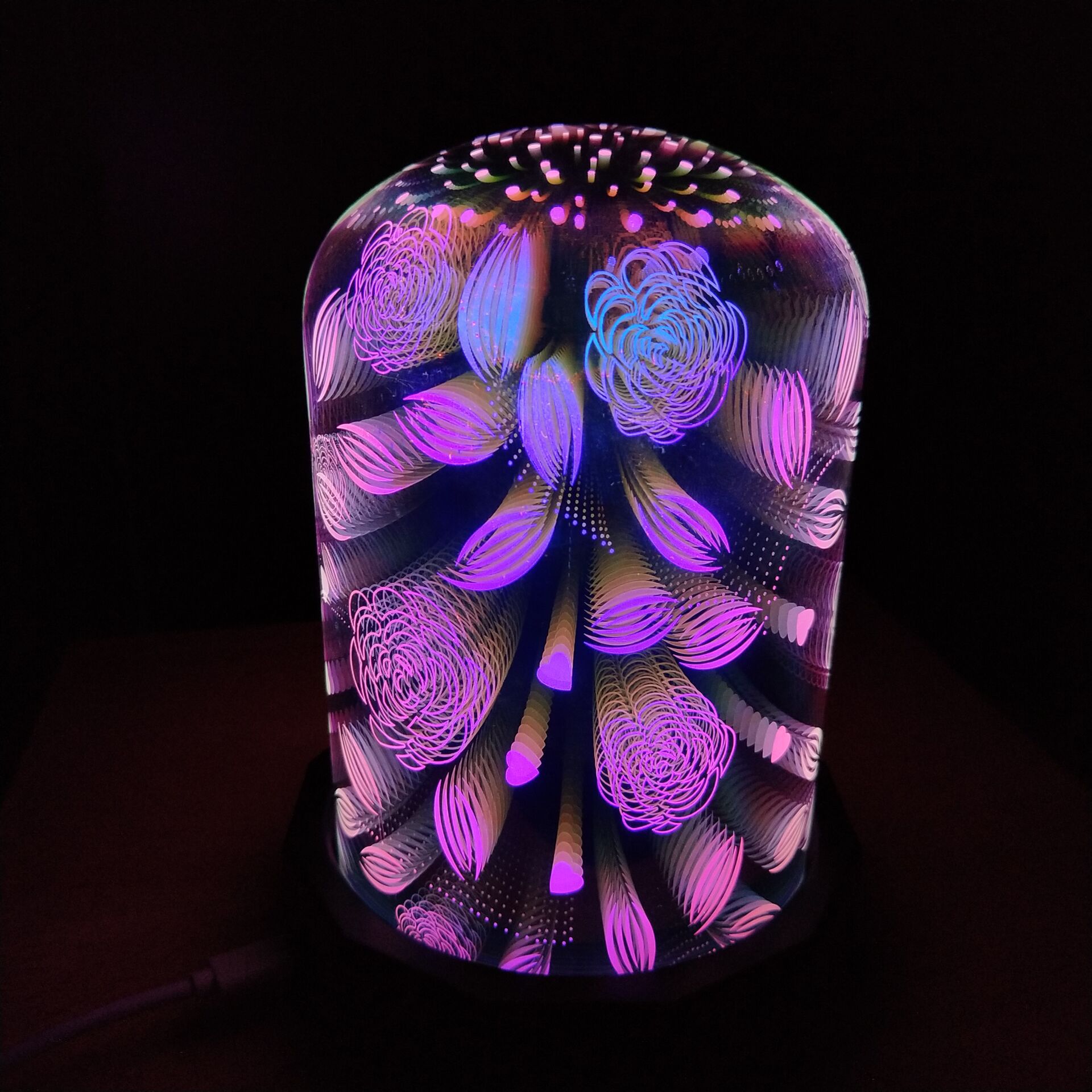 创意3d魔幻夜灯usb直插卧室多彩浪漫氛围灯炫丽多彩星空夜灯现货