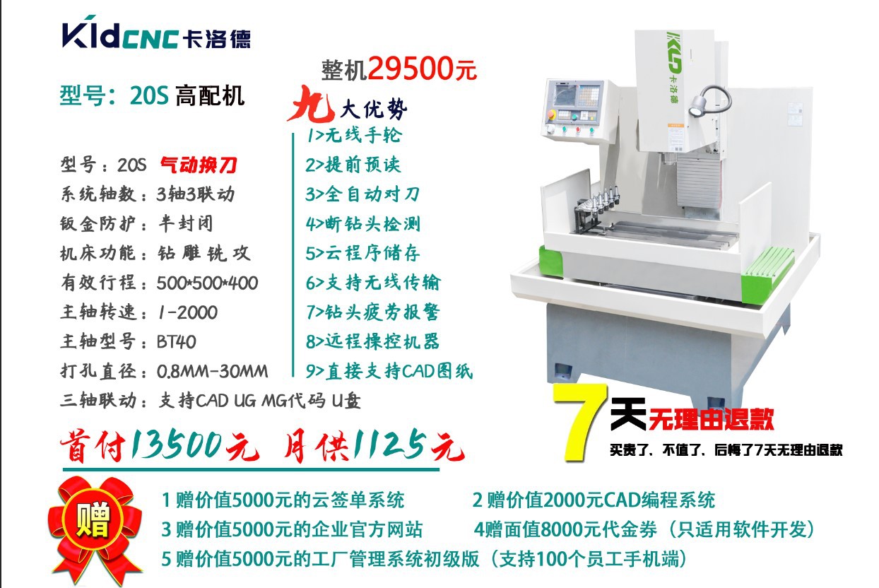 山东卡洛德数控机器厂专业研发和出产加工中间,数控钻床,数控铣床等