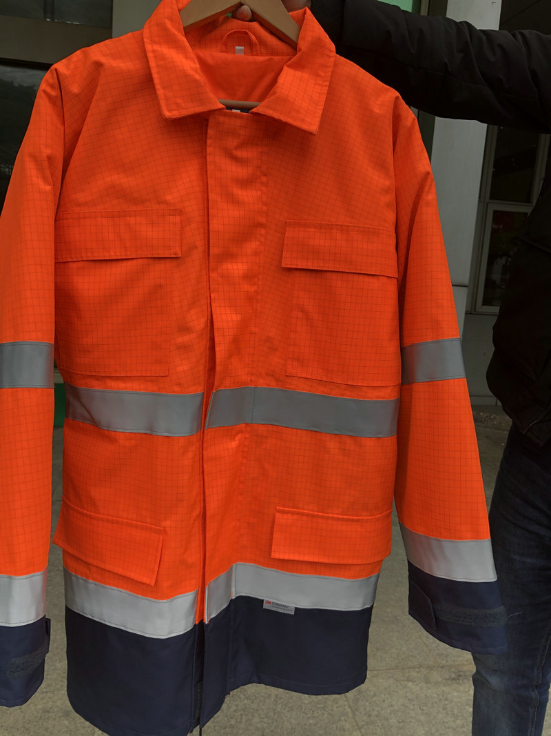 300d导电格牛津布防静电布料 防火阻燃反光 消防服工作服涤纶面料