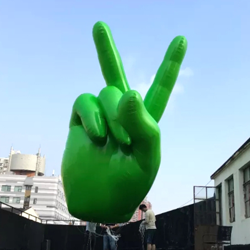 厂家批发充气升空手指气模手指造型空飘广场装饰气模来图定制批发