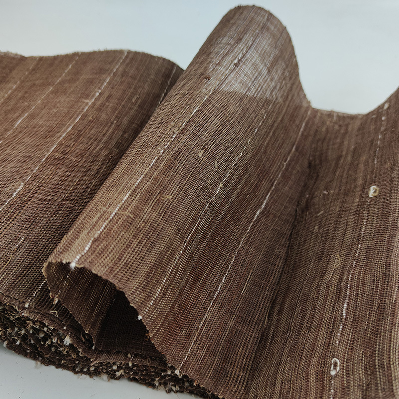 手织夏布天然素材原生态手工纺织苎麻面料 茶道茶席桌旗麻帘子diy