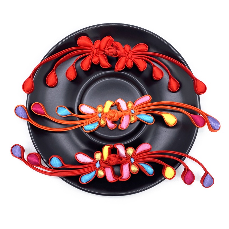 苏斯加铜丝旗袍盘扣七彩凤鸾古风连衣裙领扣凤扣纽扣