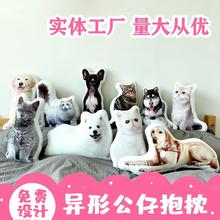 动物宠物礼品抱枕靠垫套DIY来图照片萌宠猫狗异形