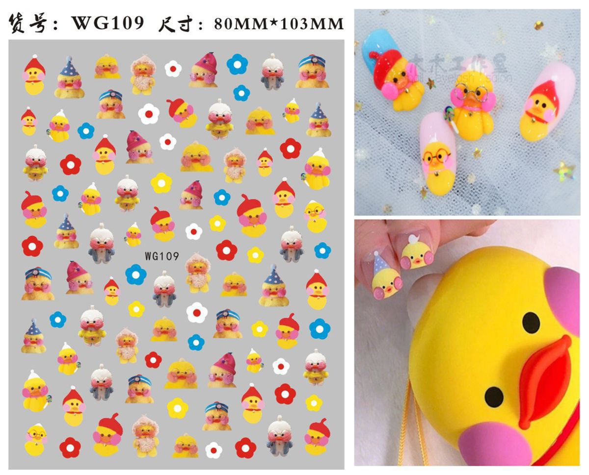 WG Cute Cartoon Children's Nail Stickers Nail Stickers Snoopy Nail Beauty Applique Gifts Nail Sticker