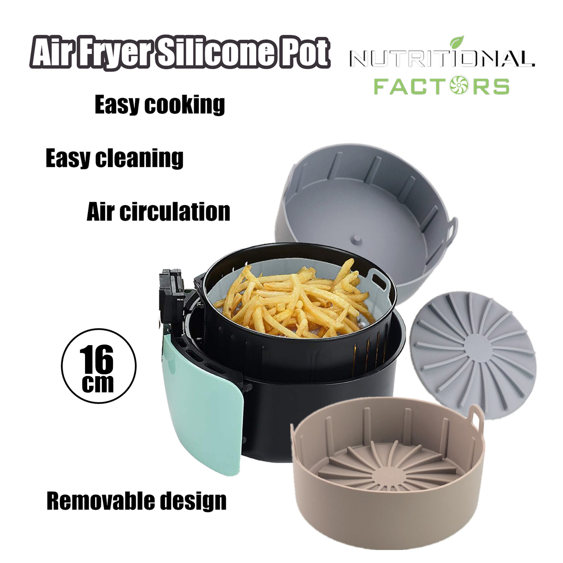 air fryer silicone pot 空气炸锅硅胶垫 隔热烤垫 食品级硅胶fda