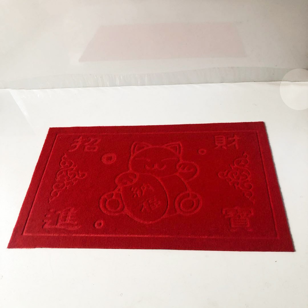 50*80压花地垫 脚垫红色蹭土垫客厅厨房吸水地毯 门口地垫-阿里巴巴