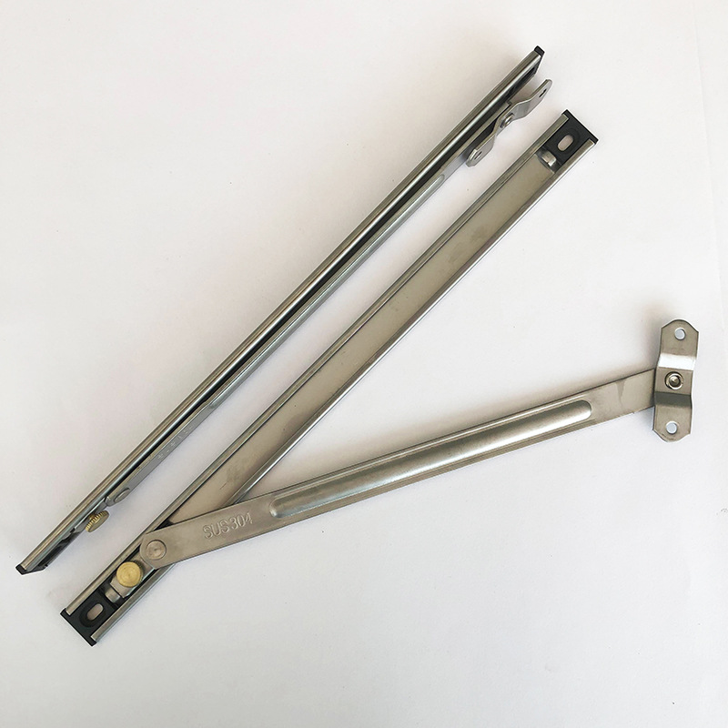 304不锈钢风撑二连杆定位器平开上悬窗限位器防风撑幕墙工程窗撑