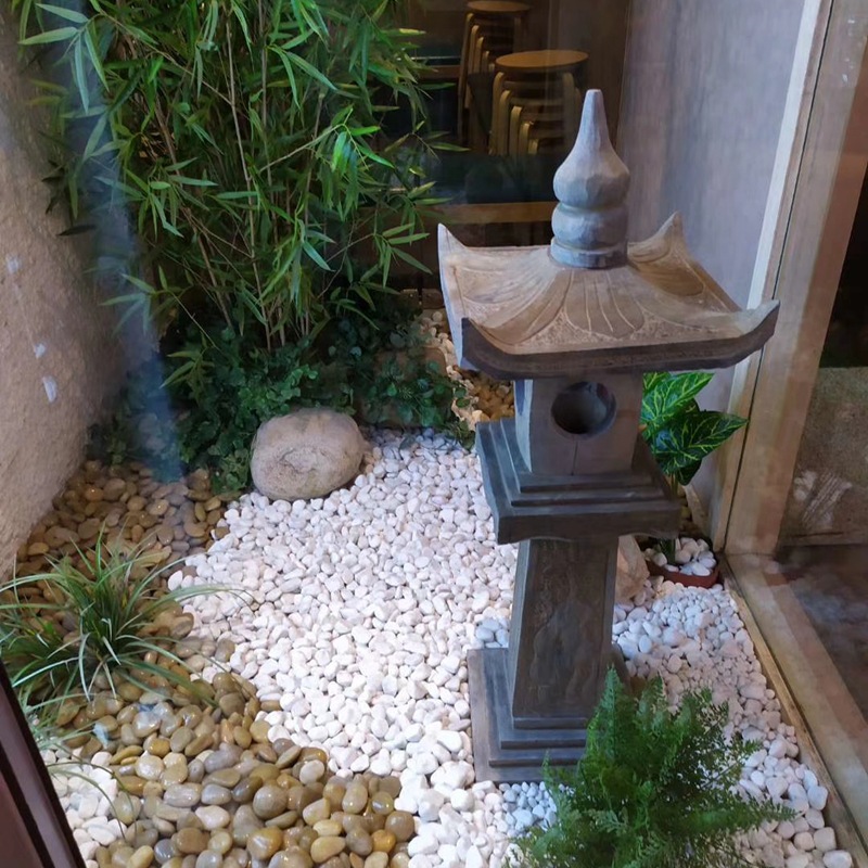 白色石头50斤 多肉铺面装饰造景白色小石子厂家直销 机制鹅卵石