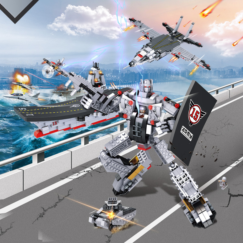 8万个兼容乐高爆款航空母舰红海巡洋舰启蒙益智小颗粒拼装积