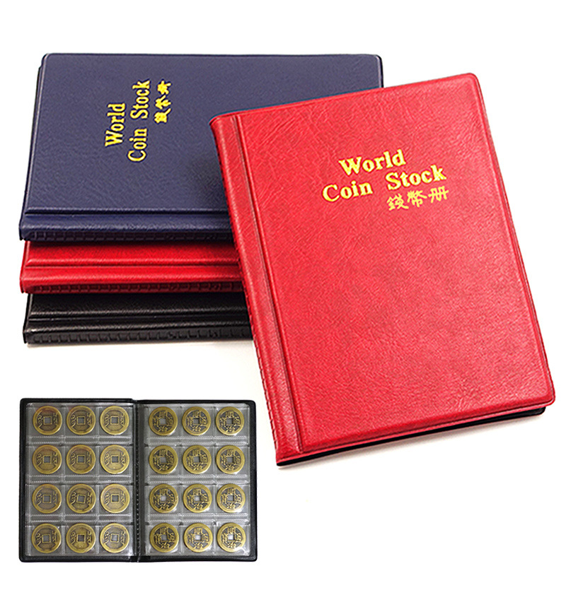 批发120枚硬币收藏册袖珍型集币册古钱币收藏册10页古铜钱保护册