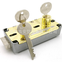 双人开加铜片双钥匙锁银行保管箱锁主客双钥匙可变双头锁ST-01