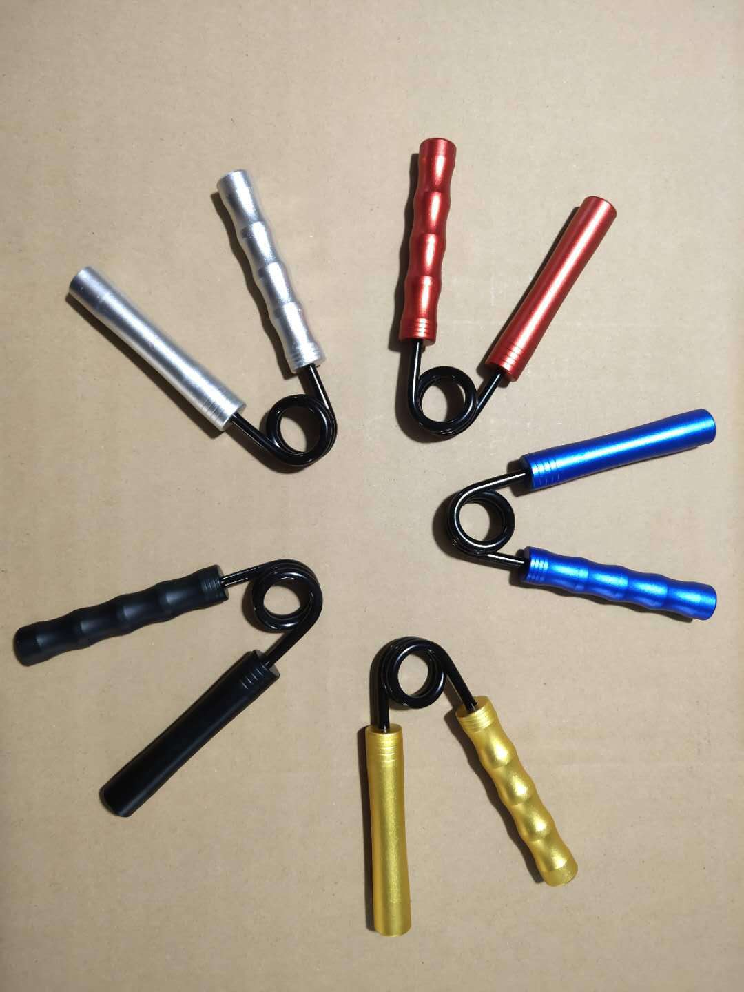 a型金属铝柄握力器握力器健身器材康复训练弹簧钢指力锻炼