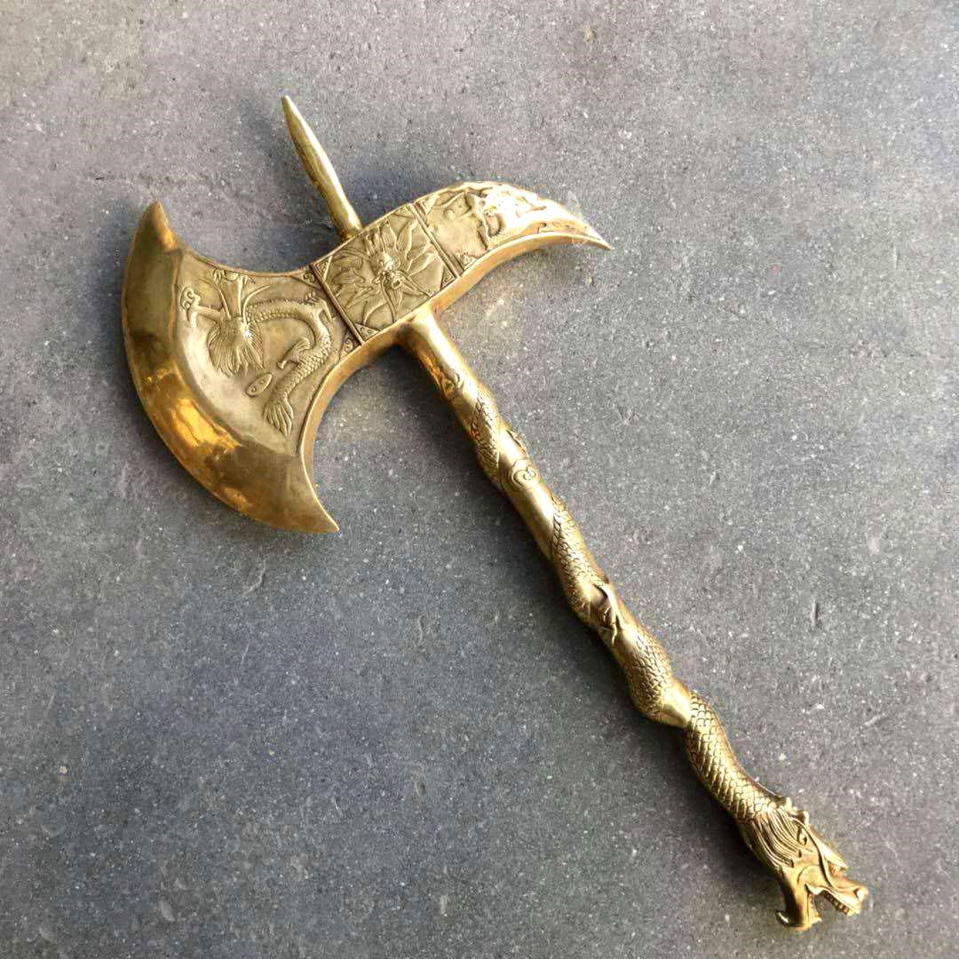 龙头家居摆设摆件纯铜斧头斧子斧头铜斧开运旺财铜厂家直销铜器