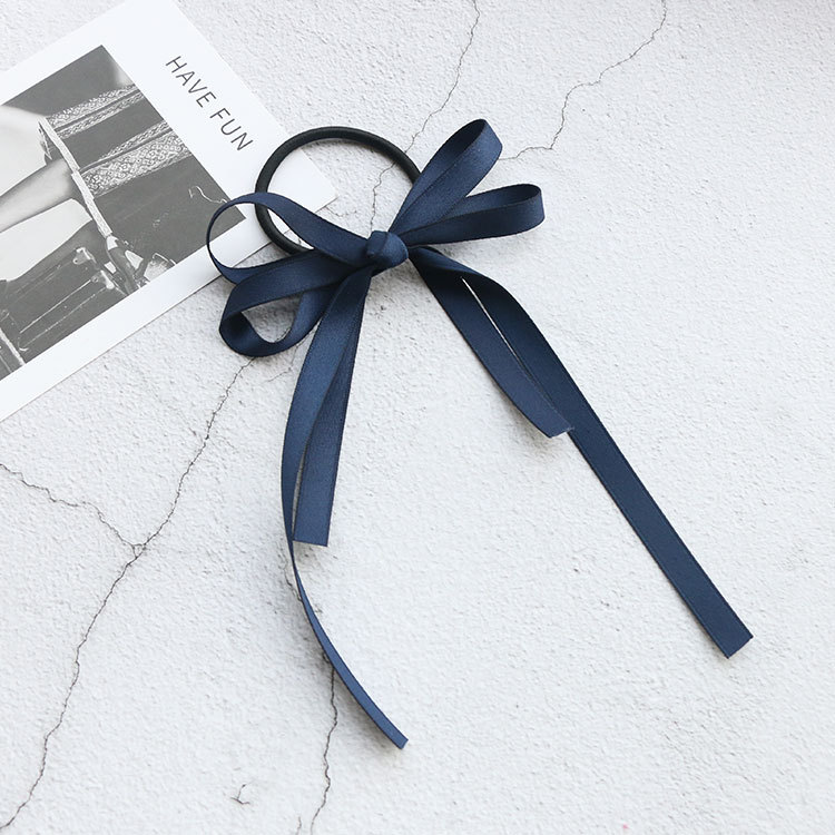 ins风蝴蝶结打结飘带发绳新娘红绳发圈头绳胶圈酒红百搭网红发饰