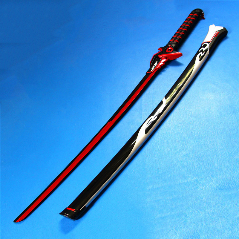 游戏周边守望先锋源氏刀肋差龙一文字邪鬼 cosplay太刀木未开刃