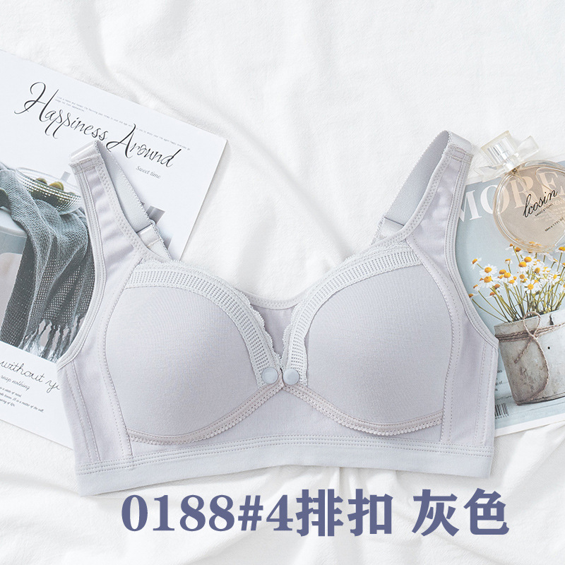 Pure Cotton Nursing Bra Large Size without Steel Ring Maternity Underwear Front Buckle Nursing Breathable Maternity Tube Top Bra Thin