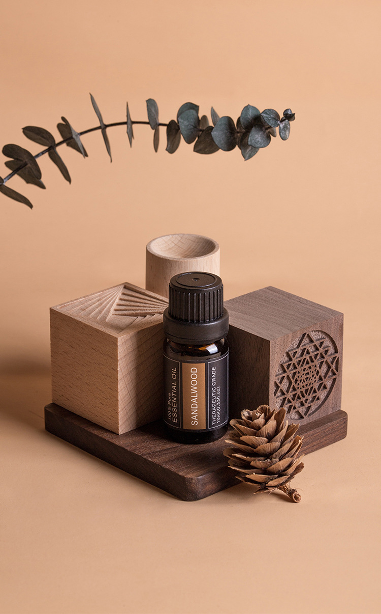 扩香木家用车载摆件实木随身无火香薰室内香氛精油木质扩香器定制