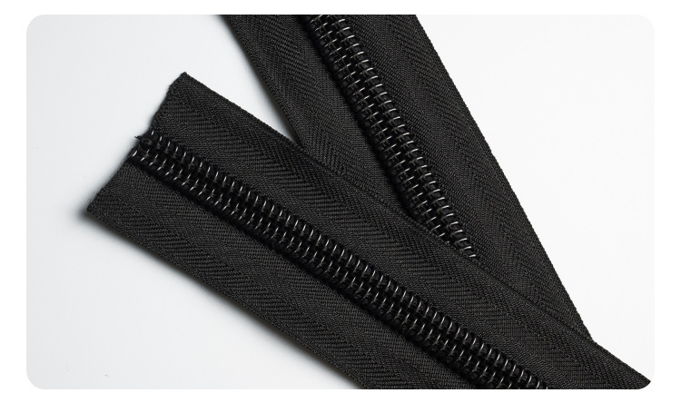 批发10号尼龙拉链码装加厚黑色人纹 帐篷箱包帐篷沙发床垫拉链布