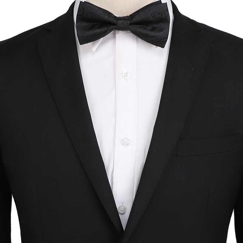 男士正装商务休闲领结婚礼伴郎红色黑色韩版蝴蝶结潮来样定制