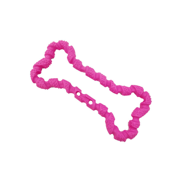 Factory Direct Sales Creative Pet Cotton Rope Toy Pull Ring Bone Dog Toy TPR Pet Supplies in Stock Wholesale