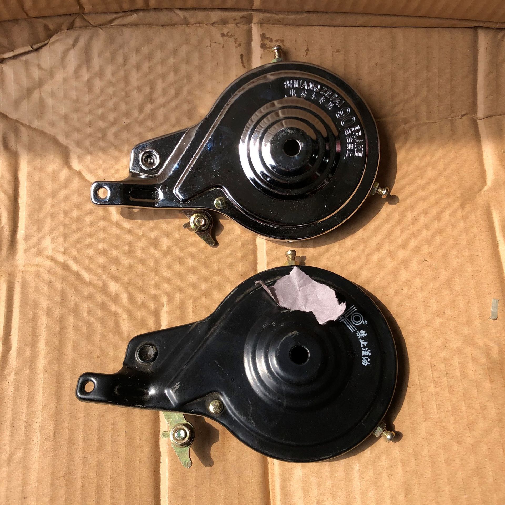 供应自行车9010mm孔自行车后抱闸黑色镀光刹车闸加厚款带配件