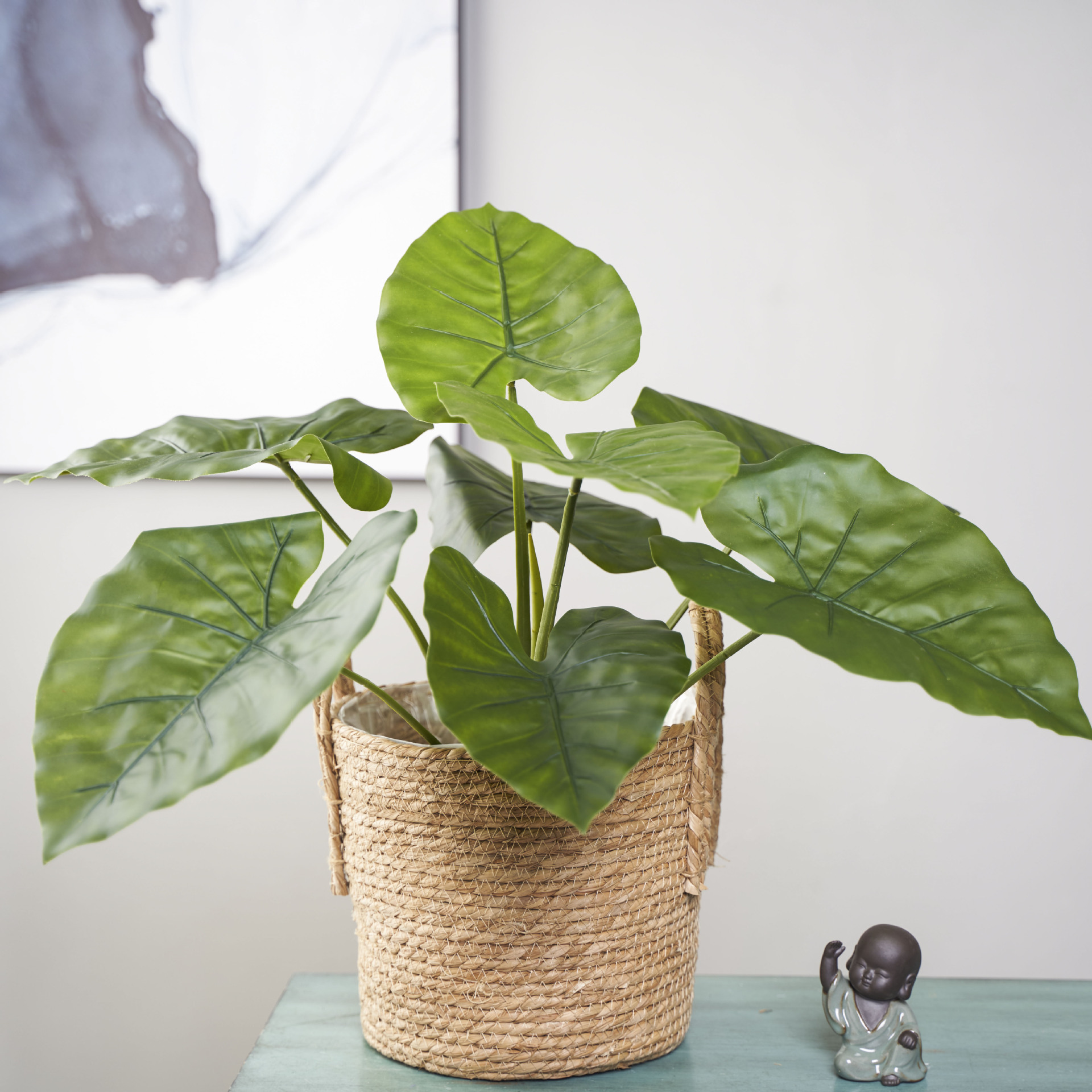 仿真龟背竹 绿化装饰 滴水观音假植物软装 假树造景材料工厂直销