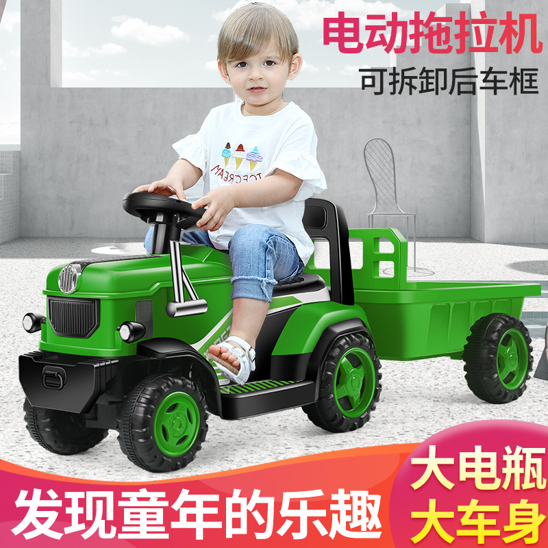 Children's Electric Car Tractor with Bucket Can Sit Adult Large Men's and Women's Rechargeable Toy Car One Piece Dropshipping